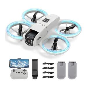 Mini Drone for Kids Camera Cool Light RC Drone Indoor Outdoor Small Hover Copter
